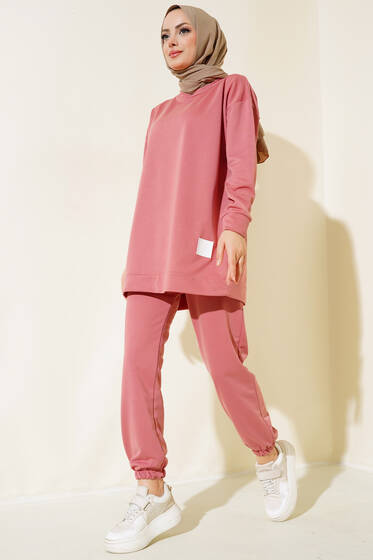 Arma Detaylı İkili Takım Gül Kurusu - Yılın Fırsatı