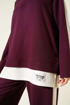 Arma Detaylı Loyşa Garnili İkili Takım Bordo - İkili Takım