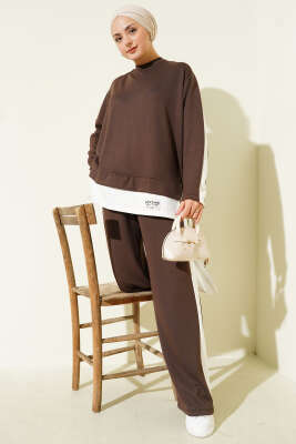 Arma Detaylı Loyşa Garnili İkili Takım Kahve - PAMİRA