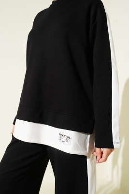 Arma Detaylı Loyşa Garnili İkili Takım Siyah - İkili Takım