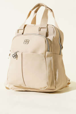 Arma Detaylı Sırt Çantası Bej - GÜZEL ÇANTA