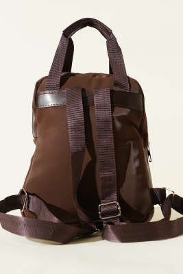 Arma Detaylı Sırt Çantası Kahve - Sırt Çantası