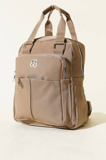 Arma Detaylı Sırt Çantası Vizon - Sırt Çantası