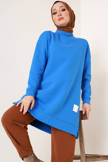 Arma Detaylı Üç İplik Tunik İndigo - ÇOK SATANLAR