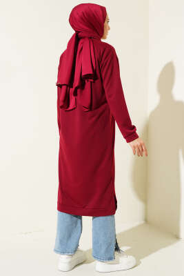 Arma Detaylı Uzun Tunik Bordo - 100-300 TL Ürünler