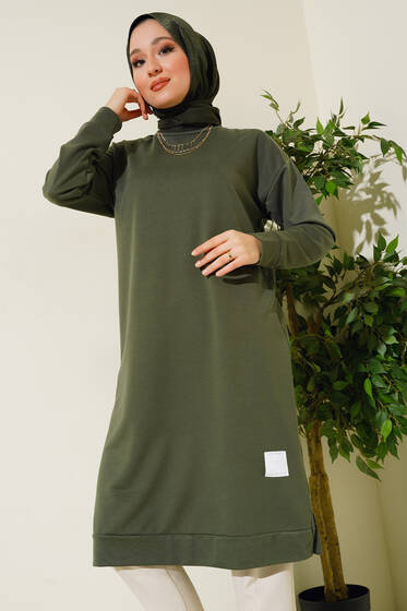 Arma Detaylı Uzun Tunik Haki - 100-300 TL Ürünler