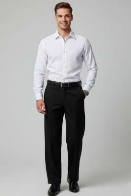 Arma Nakışlı Detaylı Erkek Gömlek Beyaz - Erkek Gömlek