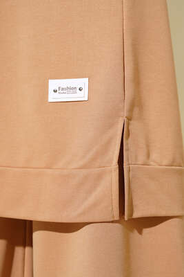 Armalı Bol Paça İkili Takım Latte - Yılın Fırsatı