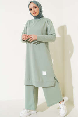 Armalı Bol Paça İkili Takım Mint - Yılın Fırsatı