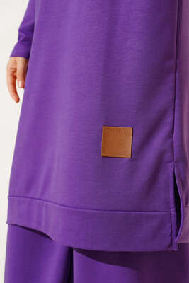 Armalı Bol Paça İkili Takım Mor - Yılın Fırsatı