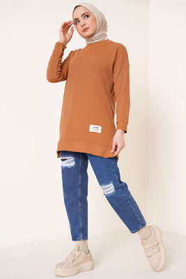 Armalı Ftilli Tunik Latte - Tunik