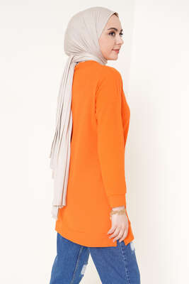 Armalı Ftilli Tunik Oranj - Tunik
