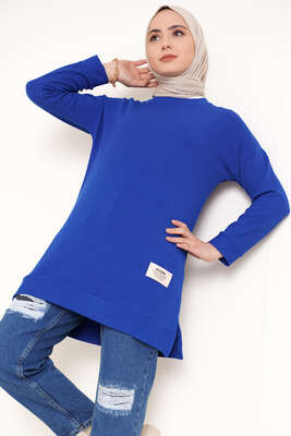 Armalı Ftilli Tunik Saks 