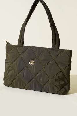 Armalı Kapitone Kadın El Çantası Haki - GÜZEL ÇANTA