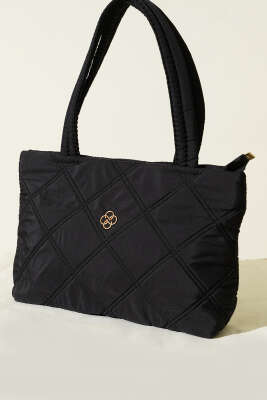 Armalı Kapitone Kadın El Çantası Siyah - GÜZEL ÇANTA