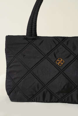 Armalı Kapitone Kadın El Çantası Siyah - Kol Çantası