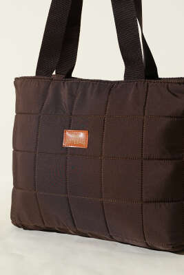 Armalı Kapitone Kol Çanta Acı Kahve - Kol Çantası