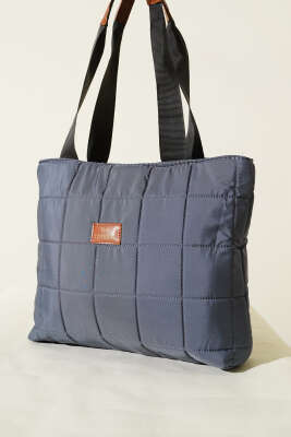 Armalı Kapitone Kol Çanta İndigo 