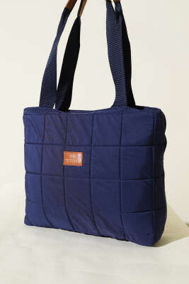 Armalı Kapitone Kol Çanta Lacivert 