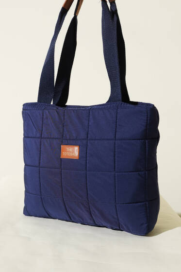 Armalı Kapitone Kol Çanta Lacivert - Kol Çantası