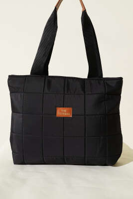 Armalı Kapitone Kol Çanta Siyah - Kol Çantası