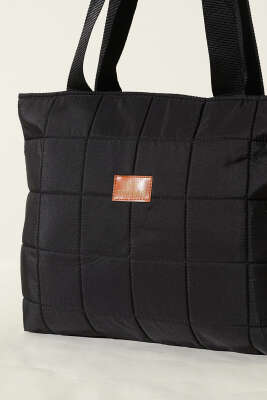 Armalı Kapitone Kol Çanta Siyah - Kol Çantası