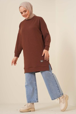 Armalı Salaş Tunik Kahve - Tunik