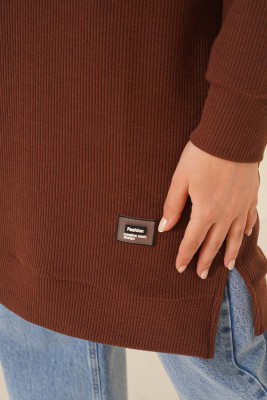 Armalı Salaş Tunik Kahve - Tunik