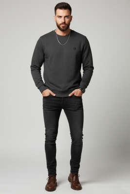 Armalı Selanik Sweatshirt Antrasit - Erkek Sweatshirt