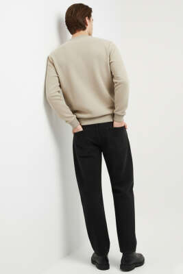 Armalı Selanik Sweatshirt Bej - Erkek Sweatshirt