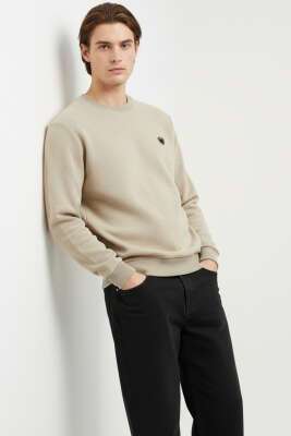 Armalı Selanik Sweatshirt Bej 