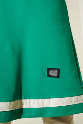 Armalı Şerit Detaylı Uzun Tunik Benetton - Thumbnail
