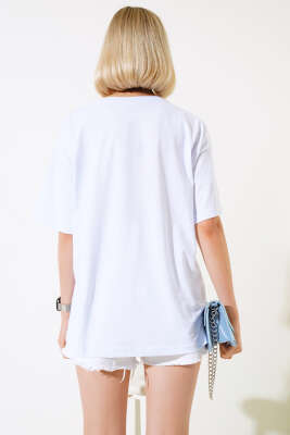 Armalı T-shirt Beyaz - Kadın Giyim Modelleri