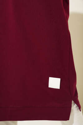 Armalı Uzun Basic Tunik Bordo - 100-300 TL Ürünler
