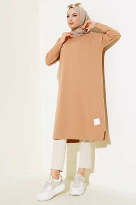 Armalı Uzun Basic Tunik Camel - 100-300 TL Ürünler