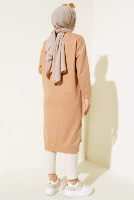 Armalı Uzun Basic Tunik Camel - 100-300 TL Ürünler