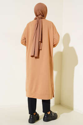 Armalı Uzun Basic Tunik Latte - 100-300 TL Ürünler