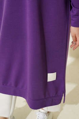 Armalı Uzun Basic Tunik Lila - Tunik