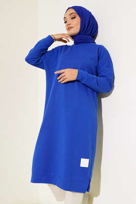 Armalı Uzun Basic Tunik Saks - 100-300 TL Ürünler