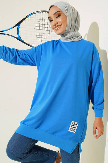 Arması Yazı Detaylı Tunik Mavi - Tunik
