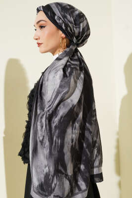 Ashira Desen Bambu Kraş Şal Antrasit - Günün Seçilenleri