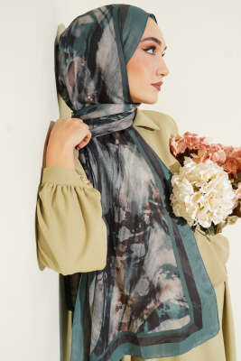 Ashira Desen Bambu Kraş Şal Çağla Yeşili - Başörtüsü