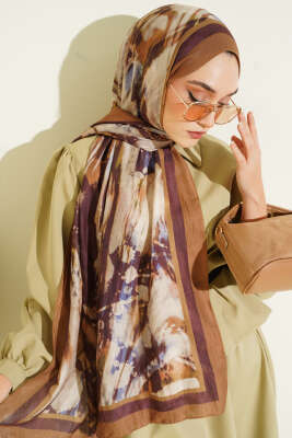Ashira Desen Bambu Kraş Şal Camel 