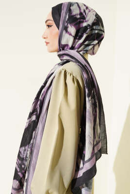 Ashira Desen Bambu Kraş Şal Lila - Günün Seçilenleri