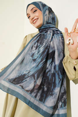 Ashira Desen Bambu Kraş Şal Petrol Yeşili - MODA KAŞMİR