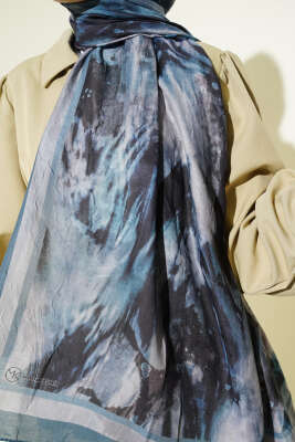 Ashira Desen Bambu Kraş Şal Petrol Yeşili - Başörtüsü