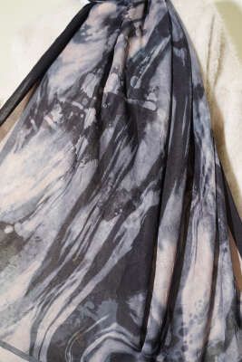 Ashira Desen Bambu Kraş Şal Siyah - Günün Seçilenleri