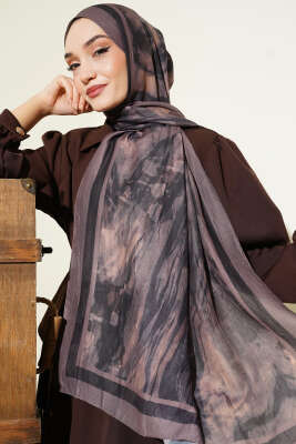 Ashira Desen Bambu Kraş Şal Vizon - Günün Seçilenleri