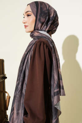 Ashira Desen Bambu Kraş Şal Vizon - Günün Seçilenleri