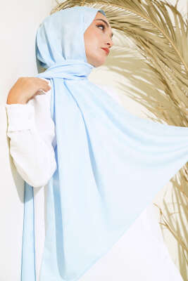 Asimetrik Desen Jakar Şal Buz Mavisi - Yılın Fırsatı